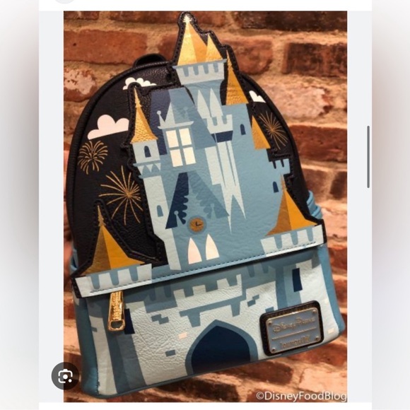 Loungefly Disney Fantasyland Cinderella Castle Mini Backpack- HTF - Picture 2 of 9